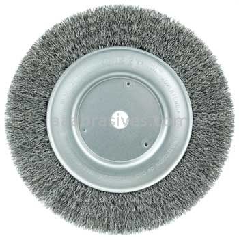 Weiler 01514 8" Maximum Density Crimped Wire Wheel .0118" Steel Fill 5/8" Arbor Hole