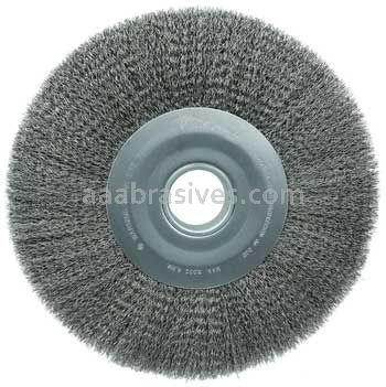 Weiler 03220 12" Wide Face Crimped Wire Wheel .0118" Steel Fill 2" Arbor Hole