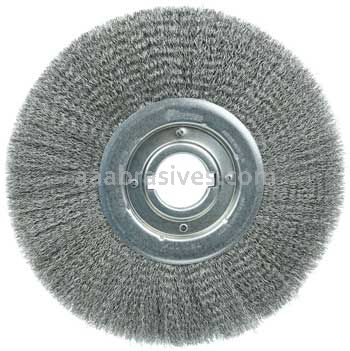 Weiler 06190 12" Medium Face Crimped Wire Wheel .014" Steel Fill 2" Arbor Hole