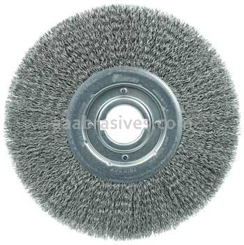 Weiler 06200 12" Medium Face Crimped Wire Wheel .020" Steel Fill 2" Arbor Hole