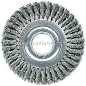 Weiler 09440 8" Standard Twist Knot Wire Wheel .023" Steel Fill 2" Arbor Hole