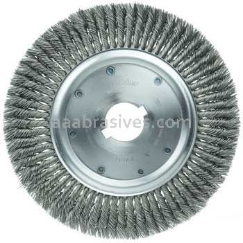 Weiler 09870 12" Standard Twist Knot Wire Wheel .023" Steel Fill 2" Arbor Hole