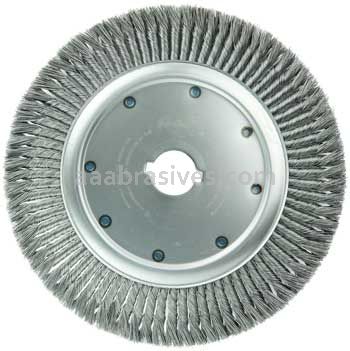 Weiler 09990 15" High Density Standard Twist Knot Wire Wheel .020" Steel Fill 2" Arbor Hole