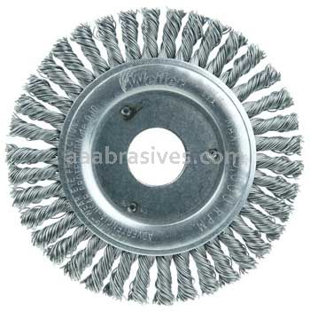 Weiler 13234 Roughneck Jr. 4-1/2" Stringer Bead Wire Wheel .020" Steel Fill 7/8" Arbor Hole