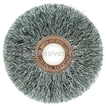 Weiler 15513 2-1/2" Small Diameter Crimped Wire Wheel .0118" Steel Fill 1/2"-3/8" Arbor Hole