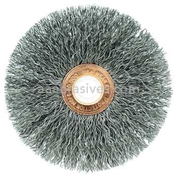 Weiler 15553 3" Small Diameter Crimped Wire Wheel .0104" Steel Fill 1/2" Arbor Hole