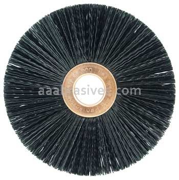 Weiler 17263 3" Small Diameter Nylon Wheel Brush .016" Crimped Black Nylon Fill 1/2" Arbor Hole