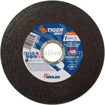 Weiler 58131 5" x 1 mm TIGER INOX ULTRACUT Type 1 INOX60T 7/8" AH