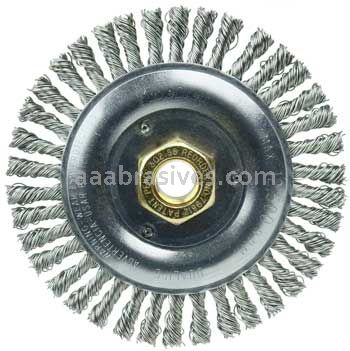 Weiler 79812 DUALLY 5" Root Pass Weld Cleaning Brush .020" Stainless Steel Wire Fill 5/8"-11UNC Double-Hex Nut