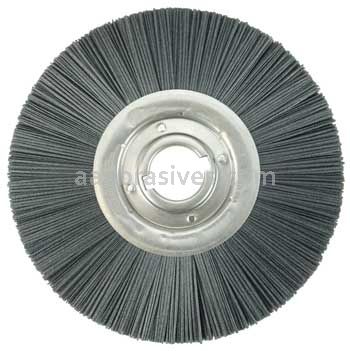 Weiler 85014 12" Rectangular Filament Nylox Wheel 80 SC Fill 2" Arbor Hole Composite Metal Hub