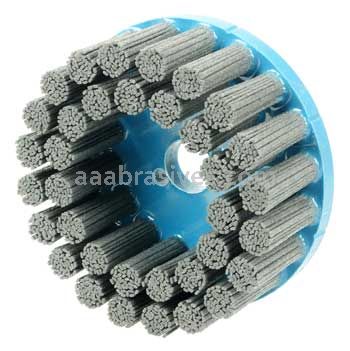 Weiler 85844 5" Nylox Disc Brush Rectangular Filament 80 SC Fill 7/8" Arbor Hole