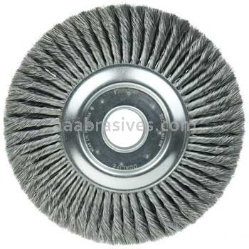 Weiler 94000 12" Wide Face Standard Twist Knot Wire Wheel .014" Steel Fill 2" Arbor Hole