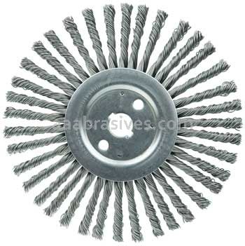 Weiler 94199 10" Cable Twist Knot Wire Wheel .035" Steel Fill 1" Arbor Hole
