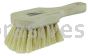 Weiler 44014 8" Utility Scrub Brush White Tampico Fill Short Handle Wood Block
