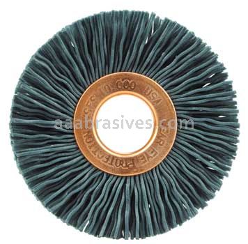 Weiler 17533 2" Small Diameter Nylox Wheel Brush .018/500 SC Crimped Fill 1/2" Arbor Hole