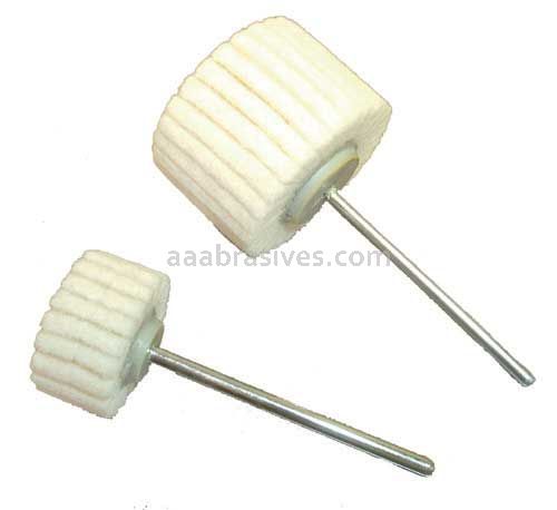 Wendt Abrasives 122601 Mounted Felt Polishing Mini Flap Wheel 3/4" x 3/4" x 1/8" shank Soft D2/H25