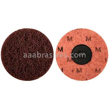 Merit Abrasives 08834166308 3" Merit A/O Medium Type 3 Buffing Discs with Quick Change Locking Attachment