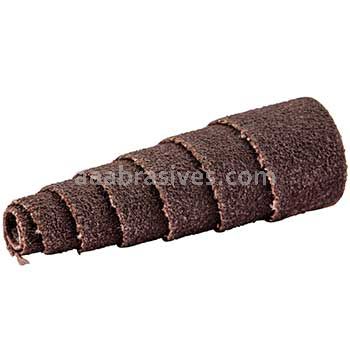 1/2 x 1-1/2 x 1/8 180 Grit Merit A/O Full-Tapered Spiral Rolls