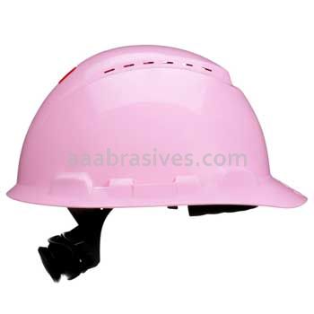 3M™ 7100240026 SecureFit™ Hard Hat H-713SFV-UV Pink Vented 4-Pt Pressure Diffusion Ratchet Suspension W/ Uvicator