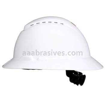 3M™ 7100240028 SecureFit™ Full Brim Hard Hat H-801SFV-UV White Vented 4-Pt Pressure Diffusion Ratchet Suspension w/UVicator