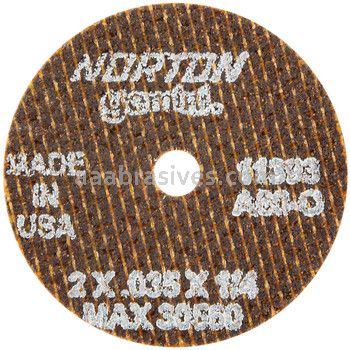 Norton 2 x .035 x 1/4 Gemini Free Cut D Sides ReinforcedType 01 Straight Wheels