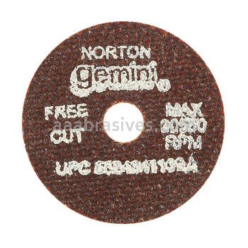 Norton 2 x .035 x 3/8 Gemini Free Cut D Sides Reinforced Type 01 Straight Wheels