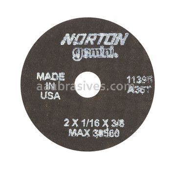 Norton 2 x 1/16 x 3/8 Gemini Free Cut D Sides Reinforced Type 01 Straight Wheels