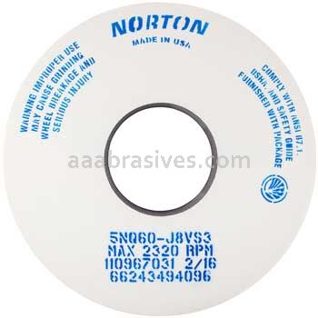 Norton 14 x 1-1/2 x 5 5NQ60-JVS3 Type 01 Straight Wheels