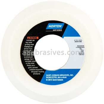 Norton 4 x 3 x 1-1/2 x 1-1/4 Rim 1/4 Back 1/2 38A80-KVBE Face Z ME19237 Type 11 Flaring Cup Wheels