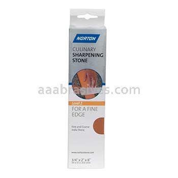 Norton 8 X 2 X 3/4 India Coarse/Fine ICS8 Retail Stones Cutlery/Food Service