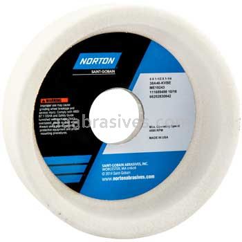 Norton 5 x 1-1/2 x 1-1/4 38A46-KVBE ME19243 Type 06 Straight Cup Wheels