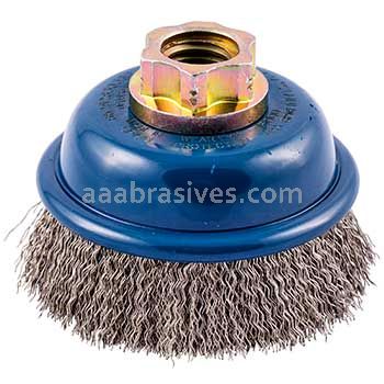 Norton 3 x .014 x 5/8-11/Stainless Steel//High Performance Cable Crimped Cup Brushes