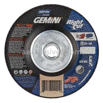 Norton Abrasives 66252841915 5 x .045 x 5/8-11 Norton Gemini RightCut SS Type 27 Depressed Center Wheels