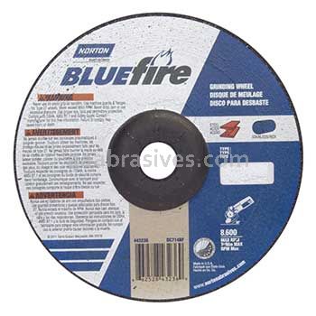 Norton Abrasives 66252843236 7 x 1/4 x 7/8 Norton BlueFire Type 27 Depressed Center Wheels
