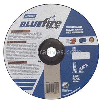 Norton Abrasives 66252843239 9 x 1/4 x 7/8 Norton BlueFire Foundry Type 27 Depressed Center Wheels