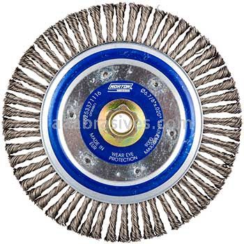 Norton 6-7/8 x .020 x 5/8-11 Stainless Steel *Bulk Packed Stringer Bead Knot Wire Brushes For Steel