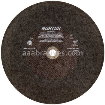 Norton 16 x 1/8 x 1 Gemini All Purpose R Sides Non Reinforced Type 01 Straight Wheels