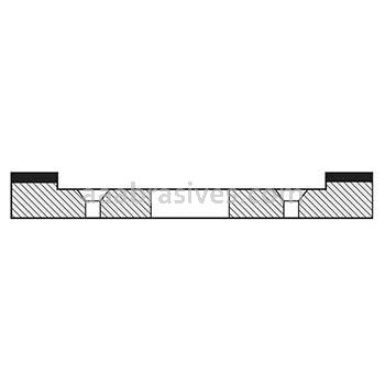 6 x 7/16 x 1-1/4 MSL-H-120/140 640185M Type 6A2C Plain Cup Wheel with Counter Sunk Bolt Holes Abrasive in Rim