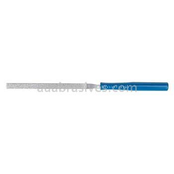 Norton SuperAbrasives .055 x .190 Flat Diamond Needle File 2-3/4 Diamond Length 5-3/4 Overall Length with Handle