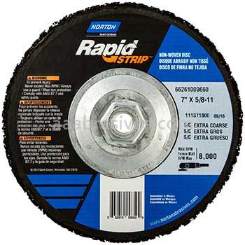 Norton 7 x 5/8-11 S/C Extra Coarse Type 27 Depressed Center Wheel Norton Rapid Strip Wheels