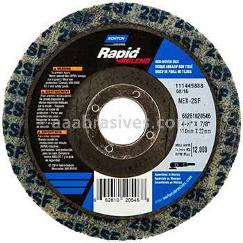 Norton 4-1/2 x 7/8 NEX-2SF Fine/Type 27 Depressed Center Wheel/Norton Rapid Finish Wheels