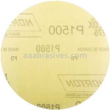 Norton 5 P1500 Norton No-Fil Adalox Film H&L Q275 Paper Hook and Loop Discs