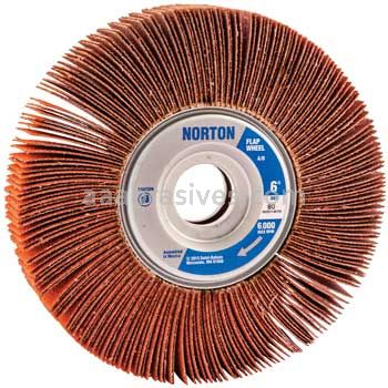Norton 66261146105 6 x 1 x 1 80 Grit Blaze R920 Large Diameter Flap Wheels