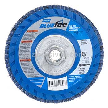 Norton Abrasives 66623341098 7 x 5/8-11 Norton BlueFire Quick Trim Type 27 Plastic Plate Norton Flap Discs