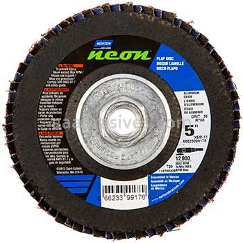 Norton 66623399179 5 x 5/8-11 Norton Neon Type 29 80 R766 Flap Discs