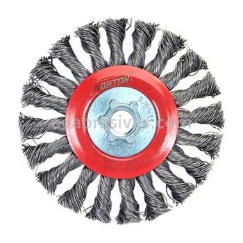Norton 4-1/2 x .020 x 5/8-11 /Carbon Steel//Standard Twist Knot Wire Wheel Brushes - For Steel