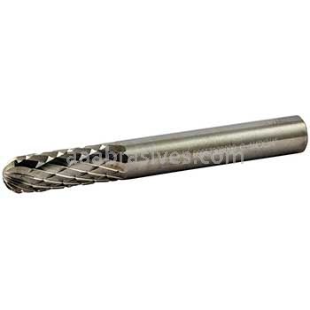 Norton 69957308009 SC1 Cylindrical Radius 1/4 x 3/4 x 2 Double Cut Burrs