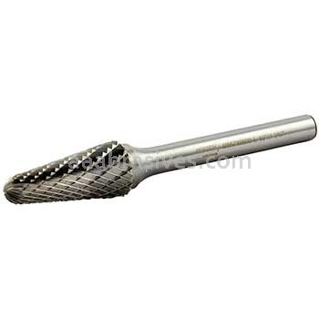 Norton 69957308030 SL4 Cone 1/2 x 1-3/16 x 3 Double Cut Burrs