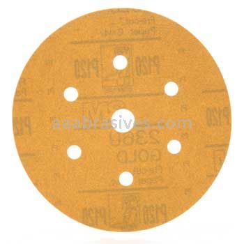 3M™ 7000118769 6" P120 Grit 236U Hookit™ Gold Dust Free Sanding Disc 01081