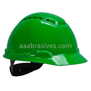 3M™ 7000128179 H-704V-UV Hard Hat with Uvicator Vented Green 4-Point RatchetSuspension